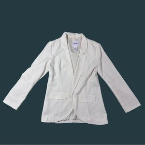 Candie's Cream Blazer Tailored Suit Jacket